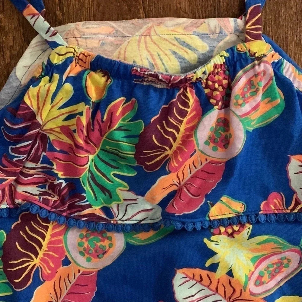 Thereabouts Tank Top Racing Blue Leaf - Picture 4 of 5